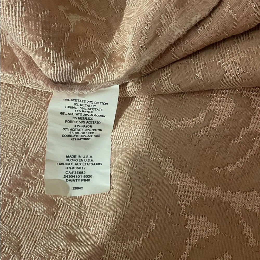 Bebe Jacquard Lamé Metallic Rose Gold Pleated Brocade Maxi Skirt Small